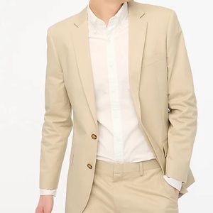 J.CREW Thompson Stretch suit in flex chino, Light sand color.